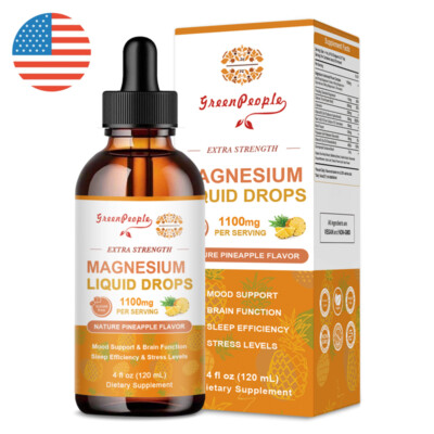 1100mg MAGNESIUM LIQUID DROPS Sleep Efficiency & Stress Levels SUGAR free