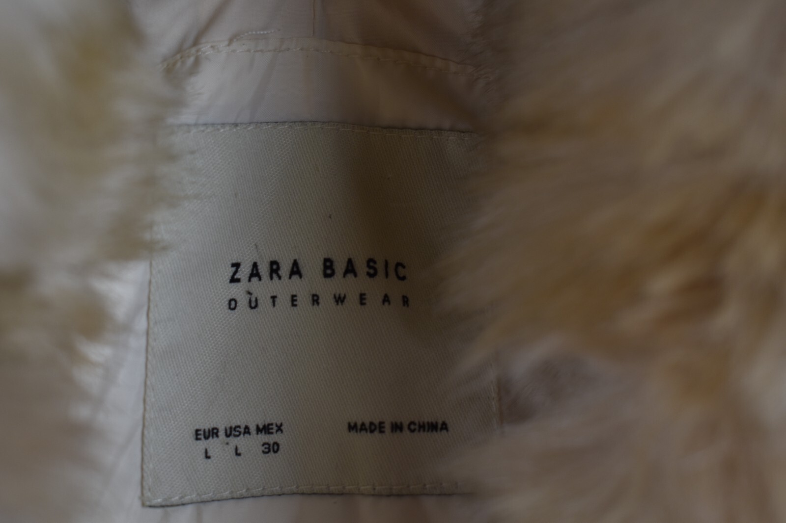 ZARA BASIC Beige Padded Jacket size L Womens Faux… - image 7