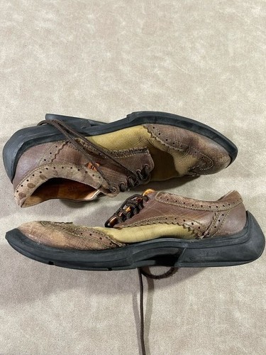 John Fluevog Future Angel Mens Brown Leather Casual Lace Up Shoes Size 10M - Picture 3 of 10