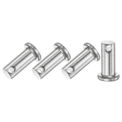 4-Pack Single Hole Clevis Pins M8 x 20mm 304 Stainless Steel Flat Head Clevis...