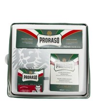 Proraso Shaving Kit for Men - 3 Piece Set Toning Pre-Shave Cream, Shaving Cream