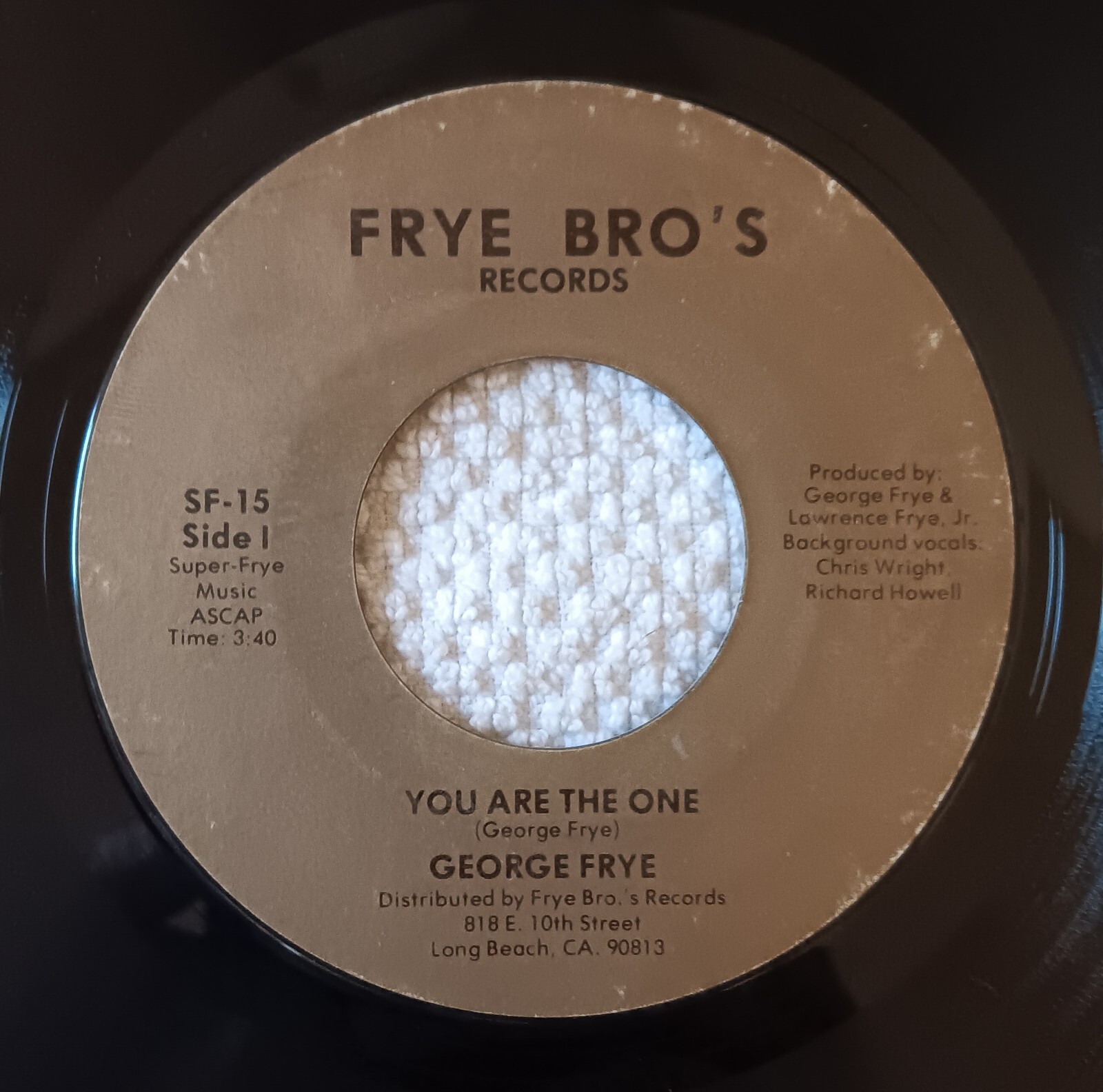 George Frye, You Are The One/Keep On Loving Me, 45rpm, Frye Bro's Records SF-15