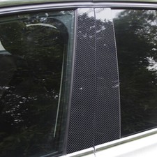 6pcs Fit For Mitsubishi Lancer Sedan 2008-2017 Carbon Fiber Door Pillar Posts