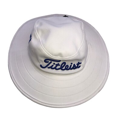 Blue/White Titleist Tour Aussie Bucket Hat Wide Brim Sun Hat Golf