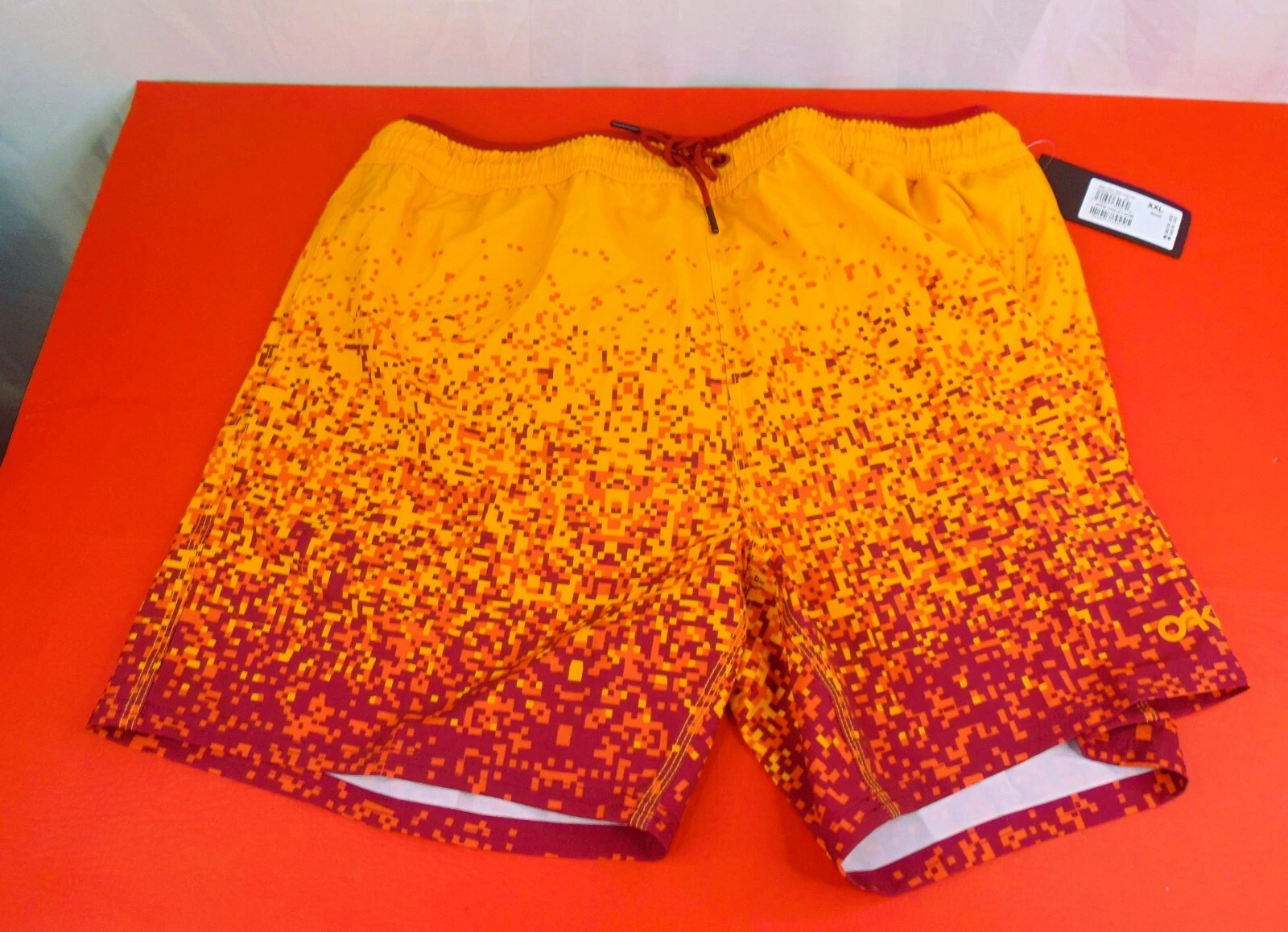 Oakley Beach Pixel Mind Bathing Swim Trunks Suit 16" Board Shorts Sz Mens XXL