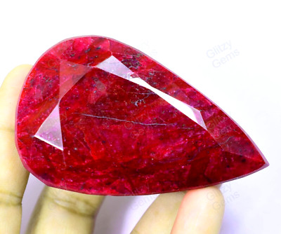 720.00 Ct Natural Huge Blood Red Ruby Excellent Pear Certified Loose Gemstone