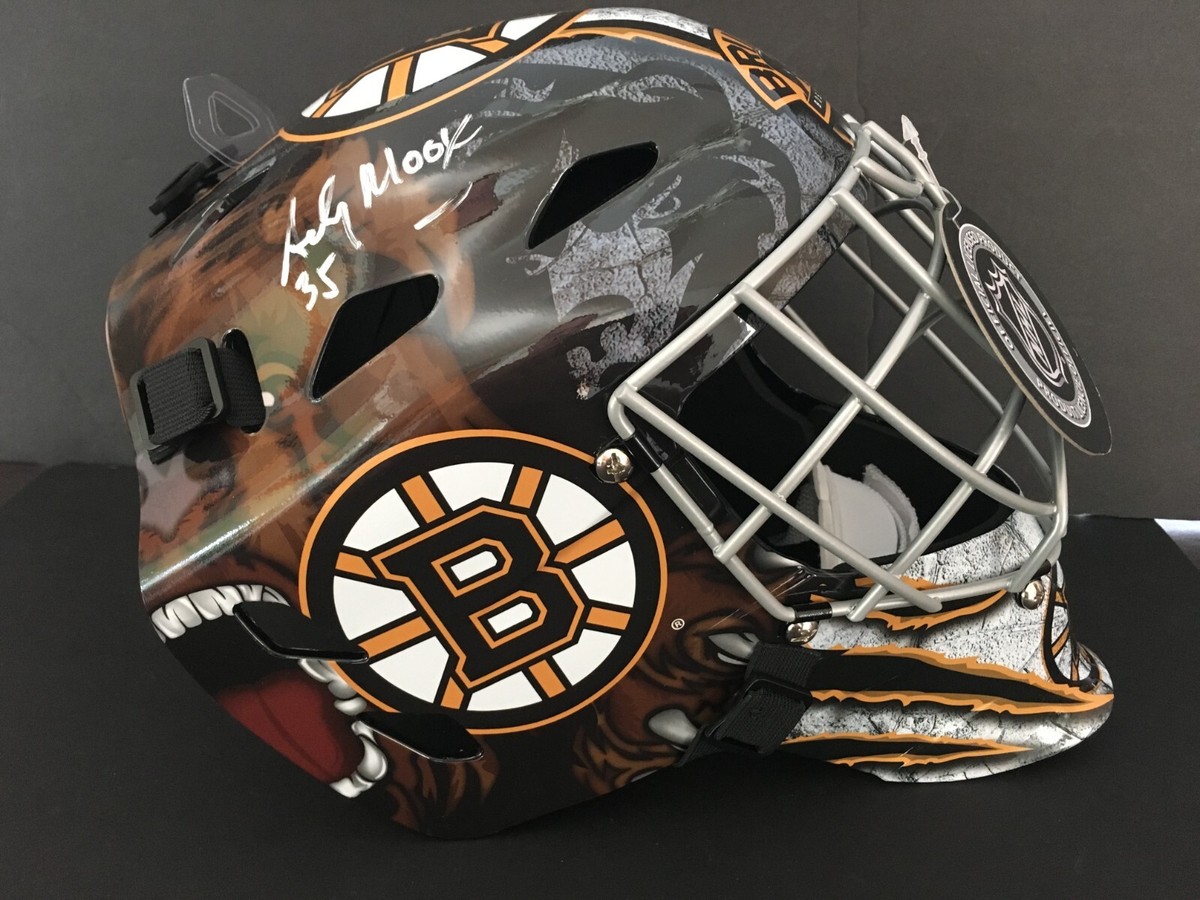ANDY MOOG AUTOGRAPHED BOSTON BRUINS FULL SIZE GOALIE MASK JSA | eBay