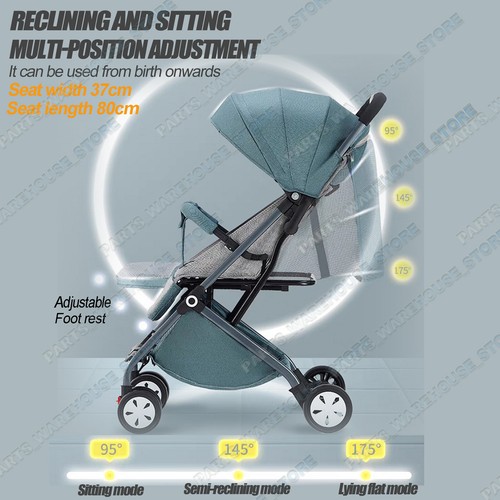 Baby Stroller Lightweight Compact Foldable Travel Color Pram Easy Carry on Plane - Picture 6 of 18