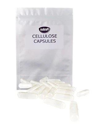 NUTRICRAFT Empty CELLULOSE CAPSULES - Size 00 0 1 2- Vegetarian - Choose quantity