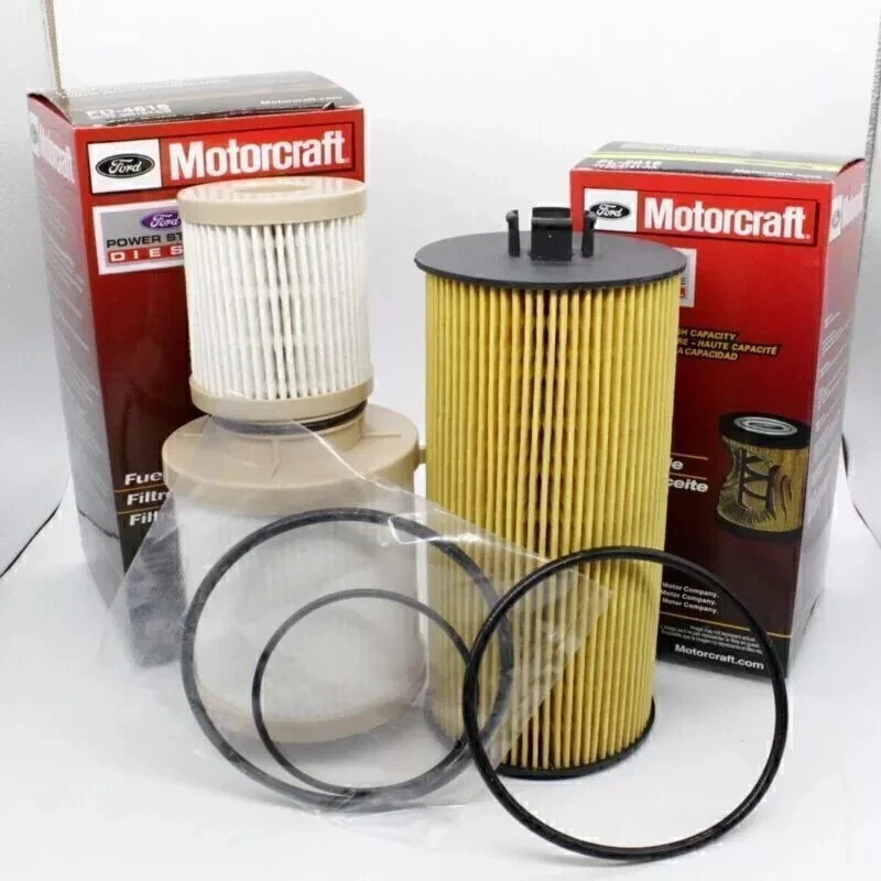 New Motorcraft Ford F Series Powerstroke 6.0L Turbo Diesel 1 Fuel + Oil Filter