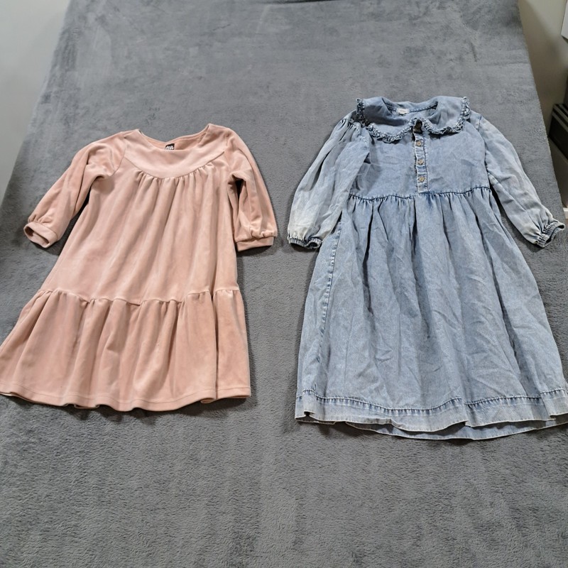 Bundle of 2 Kids Girls Clothing Dress Size 8 Casual Long Sleeve Outdoor