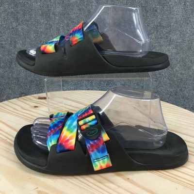 Chaco Chillos Slide Sandals Womens 10 Casual Buckle Open Toe Tie Dye Multicolor