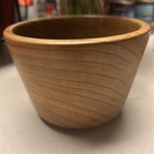 Large Vintage MCM Salad Bowl 6” x 4” The House Of Myrtle wood Coos Bay  — photo 1