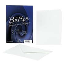 Papier 20241930  Papier à la cuve  Cartes doubles DIN A6, 10 cartes/ 10 poche...