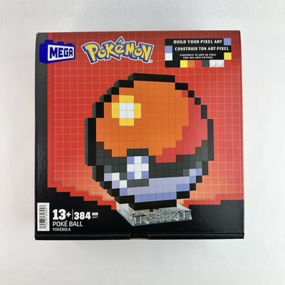 Mega Bloks Pokemon Classic Poke Ball , Pixel Art , 384 Piece Building Set NEW