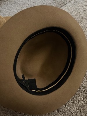 rag & bone Brown Solid Fedora Hat Size S Unisex Adults Wide  display picture 3