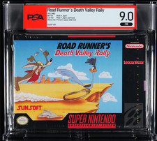 Road Runner's Death Valley Rally Super Nintendo SNES PSA 9.0 CIB Complete H SEAM