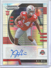 K.J. Hill 2020 Panini Prizm Draft Picks Hyper Prizm Autograph Rookie #41/75
