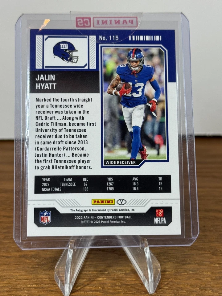 2023 Panini Contenders - Rookie Ticket RPS Jalin Hyatt #115 On Card /99 (AU, RC) - Image 4 of 4