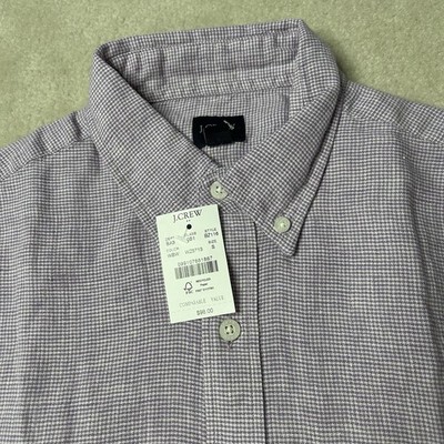 J Crew Shirt Mens Small Textured Linen Blend Short Sleeve Preppy Button Up