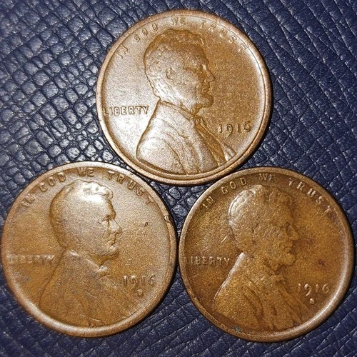 1916 pds Wheat Pennies/Cents (VF,G,VG+) : Comb. Shipping
