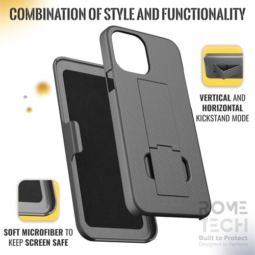 Robuste iPhone 12 Mini Holster Hülle mit Ständer und Clip für Freisprecheinrichtung - Bild 5 von 6
