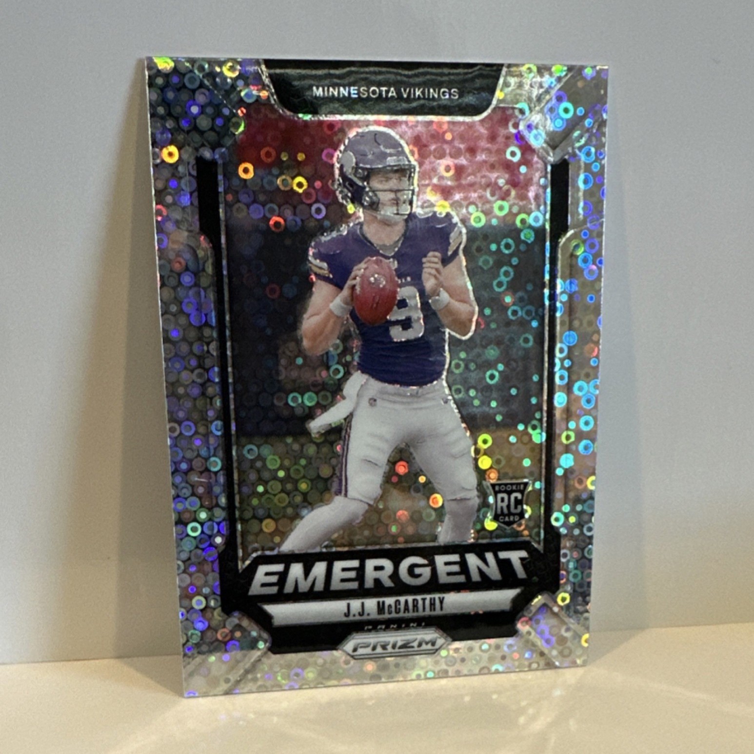 2024 Panini Prizm Rookie Emergent Disco J.J. McCarthy #19 Vikings NFL