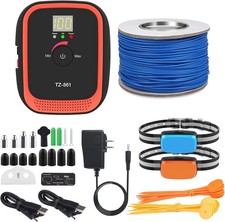 Electric Fence for Dogs 2 Waterproof Collars 656Ft Wire Underground System