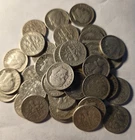LOT of 135 ROOSEVELT DIMES•1946-1964 Circulated Coins 90% RANDOMLY