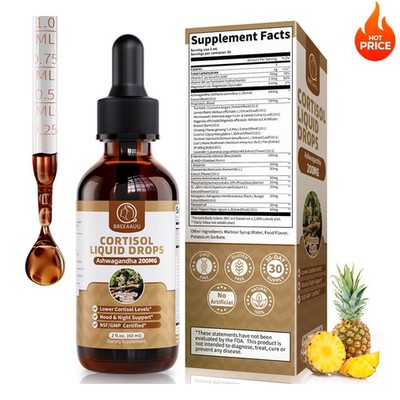 21-in-1 Cortisol Manager Reducer Liquid Drops, Support Night, Focus & Energy