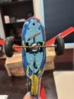 Vintage  J. CHEIN  TOY TOWN AIRWAYS  13"  Tin  Friction  Helicopter with box.