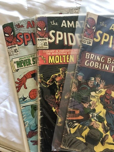 Amazing Spider-Man 27,28,29 (1965) Molten Man, Green Goblin, Scorpion app