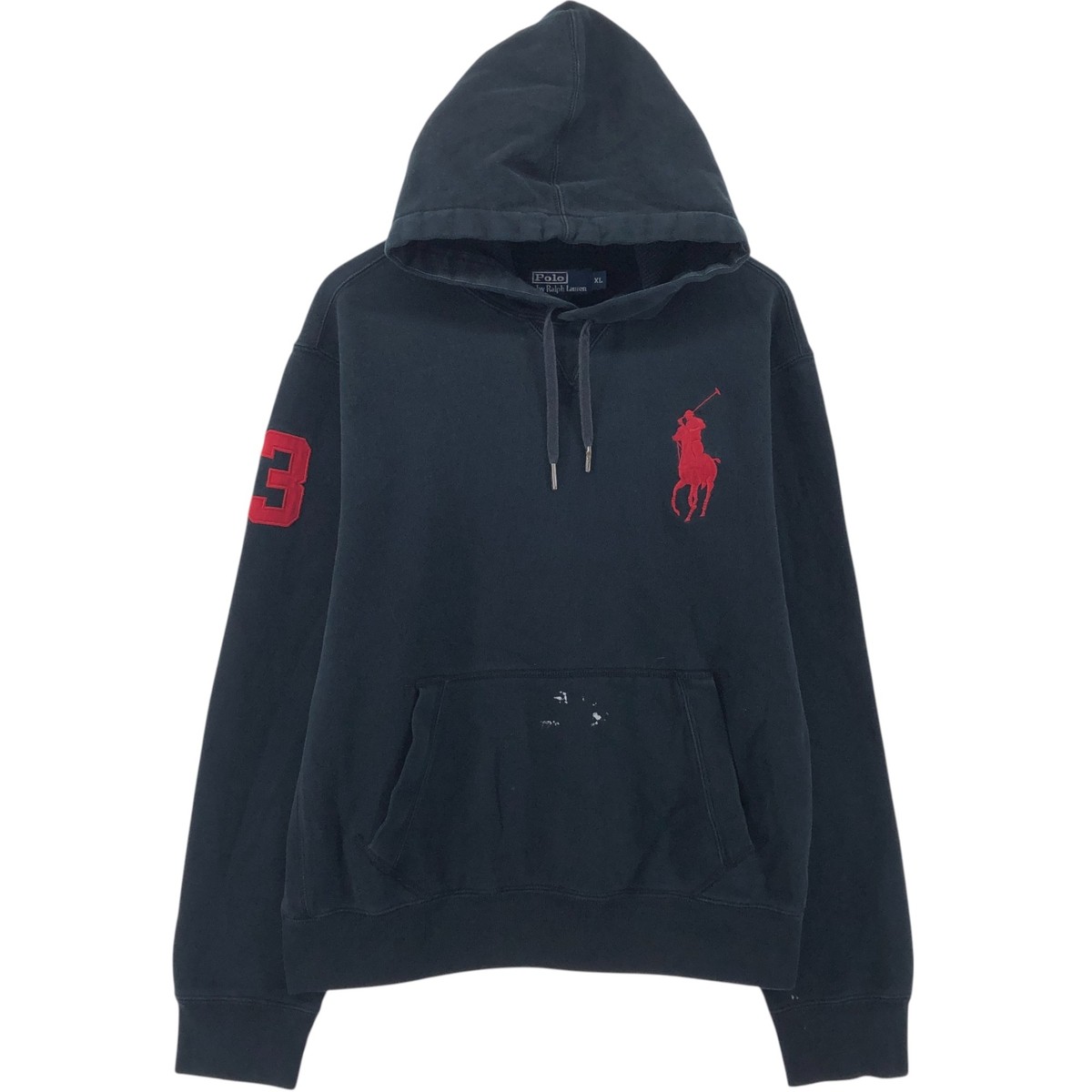 Vintage Ralph Lauren POLO by Ralph Lauren Big Pony Pullover Felpa con Cappuccio Uomo XL