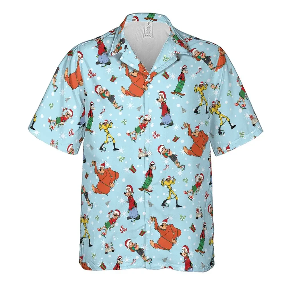 Verry Merry Christmas Goofy Hawaiian Button Down Shirt