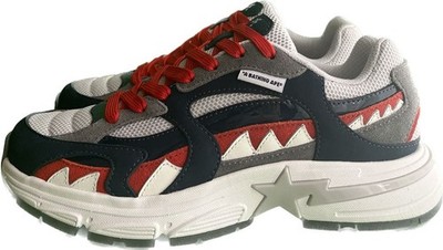 A Bathing Ape Shark Sta Sneaker Navy 25cm Neu mit Karton, High-Top, Streetwear