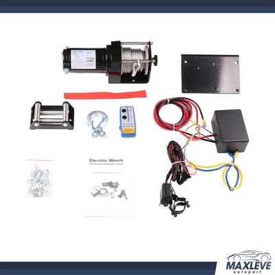 Electric Recovery Winch Truck SUV Steel Cable Wireless Remote Control DC12V