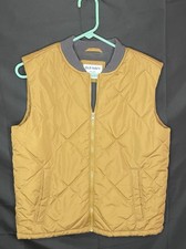 Old Navy Quilted Vest for Boys Brown Full Zip Pockets Sz XXL 18