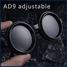 Polarized Small Frame Round Steampunk ND9 Adjustable Dimming Sunglasses Men