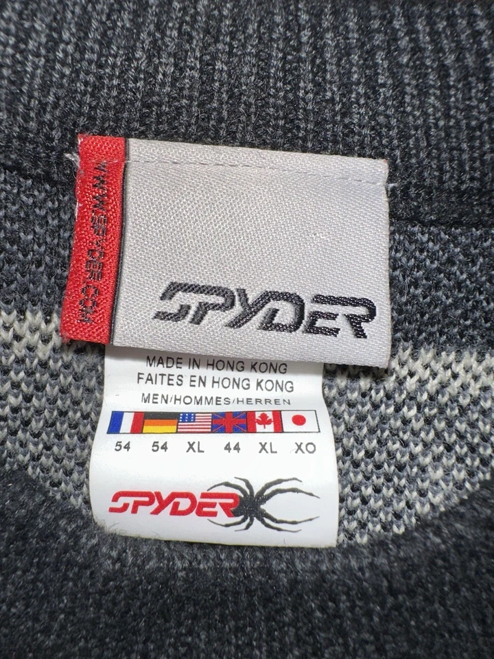 VTG SPYDER Black Heavyweight Wool Blend Sweater Size XL - Image 3 of 4