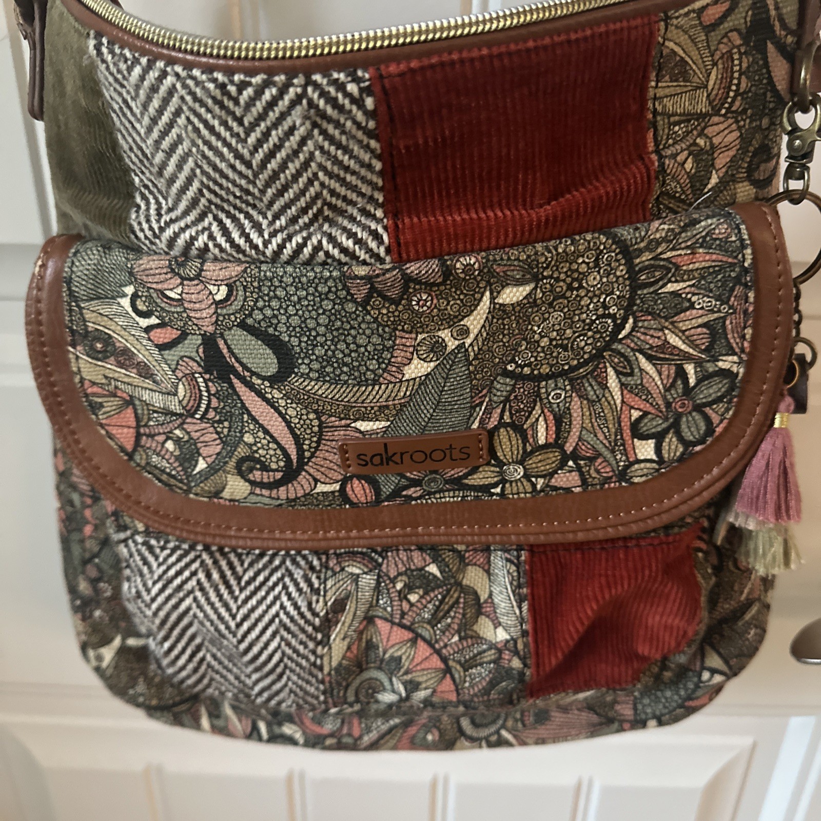 Sakroots Crossbody Multicolored Patchwork Shoulde… - image 2