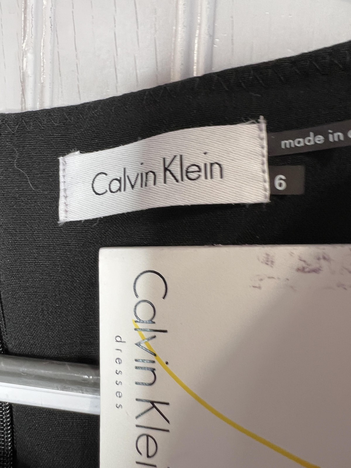 Calvin Klein Dress Womens 6 Black Sleeveless Sheath Belted Buckle Career NEW thumbnail 2