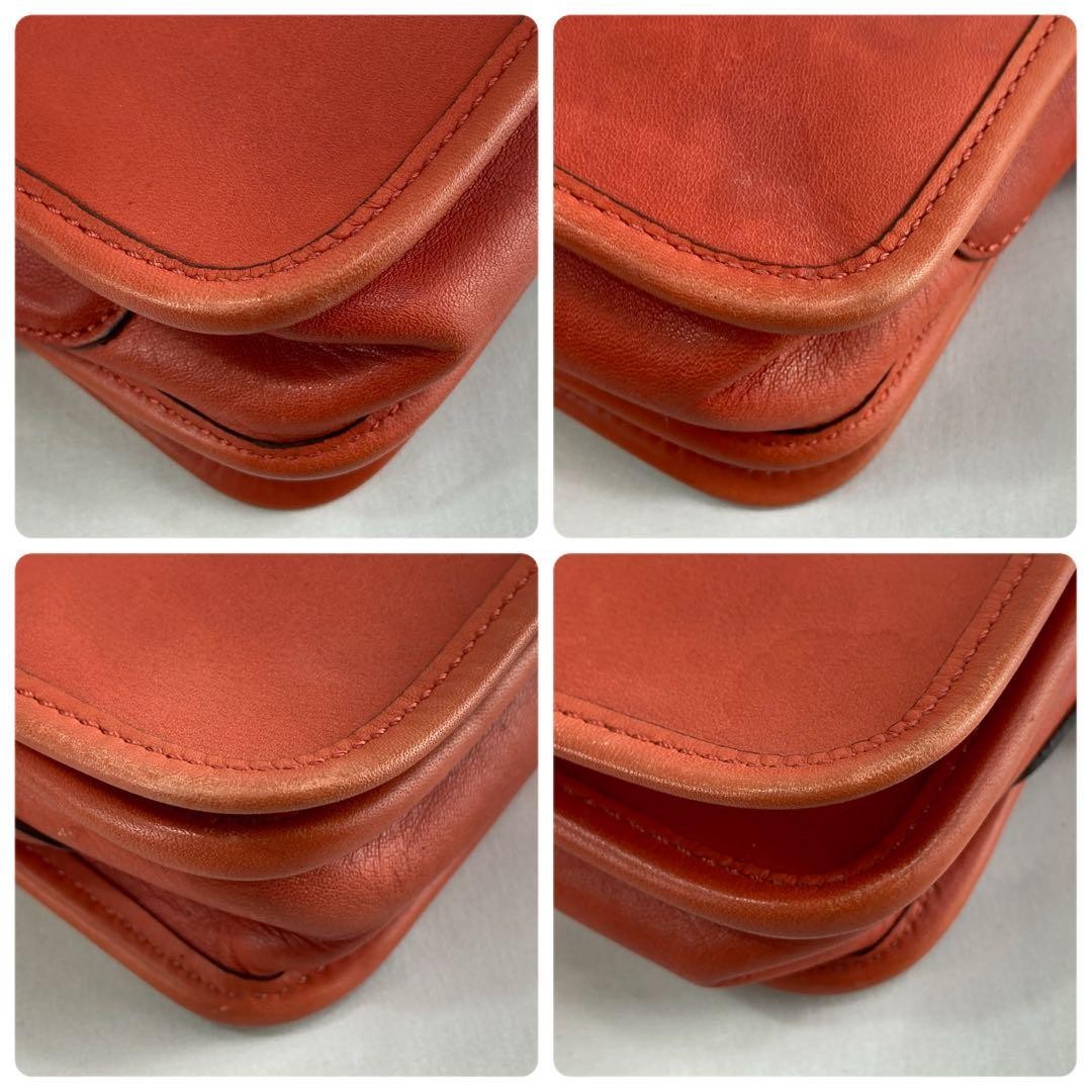 COACH Old Coach Orange Shoulder Bag Turn Lock Vintage Crossbody