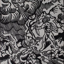 Richard Seewald The Traveler Woodblock Print Expressionism Unsigned 1920