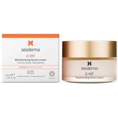 Sesderma C-Vit Feuchtigkeitsspendende Gesichtscreme - Stabilisiertes Vitamin C mit Antiox