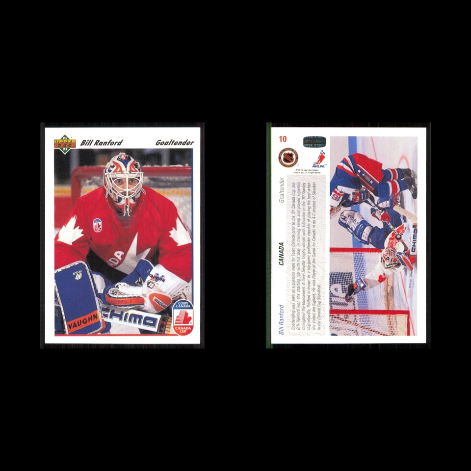 Bill Ranford #10 1991 Upper Deck Canada Hockey Card NHL NM - Image 3 of 3
