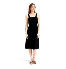 Everlane Dress Women’s 6 Black The Japanese GoWeave Picnic Square Neckline Midi
