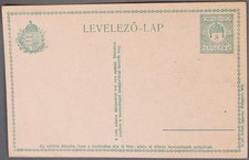 MayfairStamps Hungary 8 Filler Green Stationery Card cca_13123