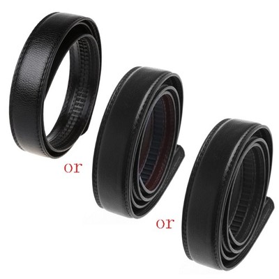 Men s Faux Leather Automatic Business Belt Replacing Waistband Without Buckle