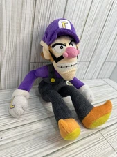 Super Mario All Star Waluigi Plush 2017 Nintendo Pre-Owned 11"