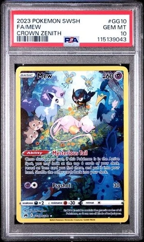 Mew GG10/GG70 Crown Zenith: Galarian Gallery Holo PSA 10 GEM MINT